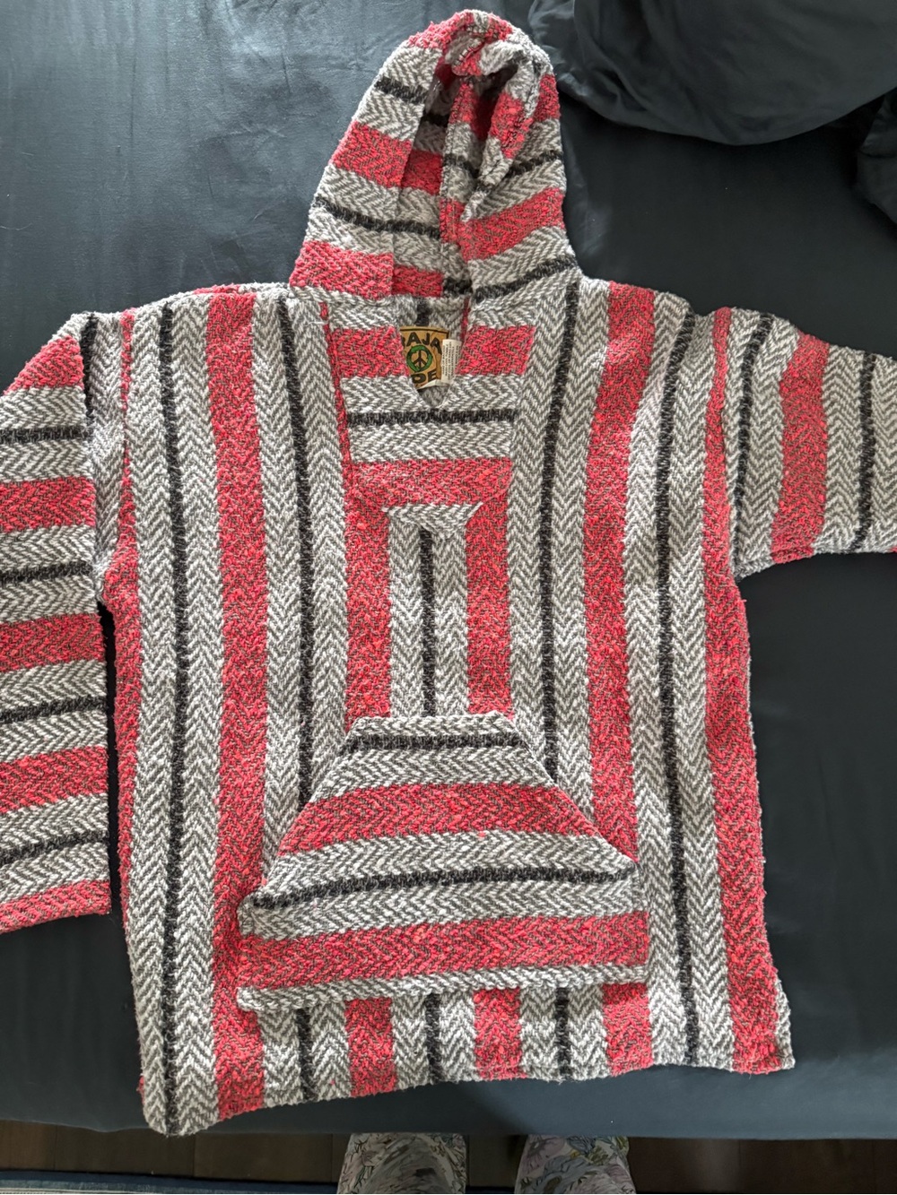 Striped Hooded Baja Poncho from Mexico pavilion in Epcot